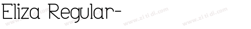 Eliza Regular字体转换